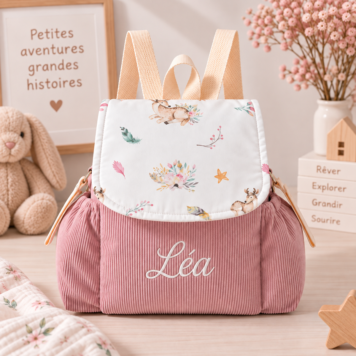 Sac à dos personnalisé en velours