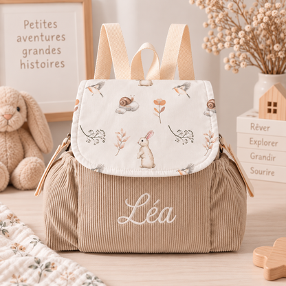 Sac à dos personnalisé en velours