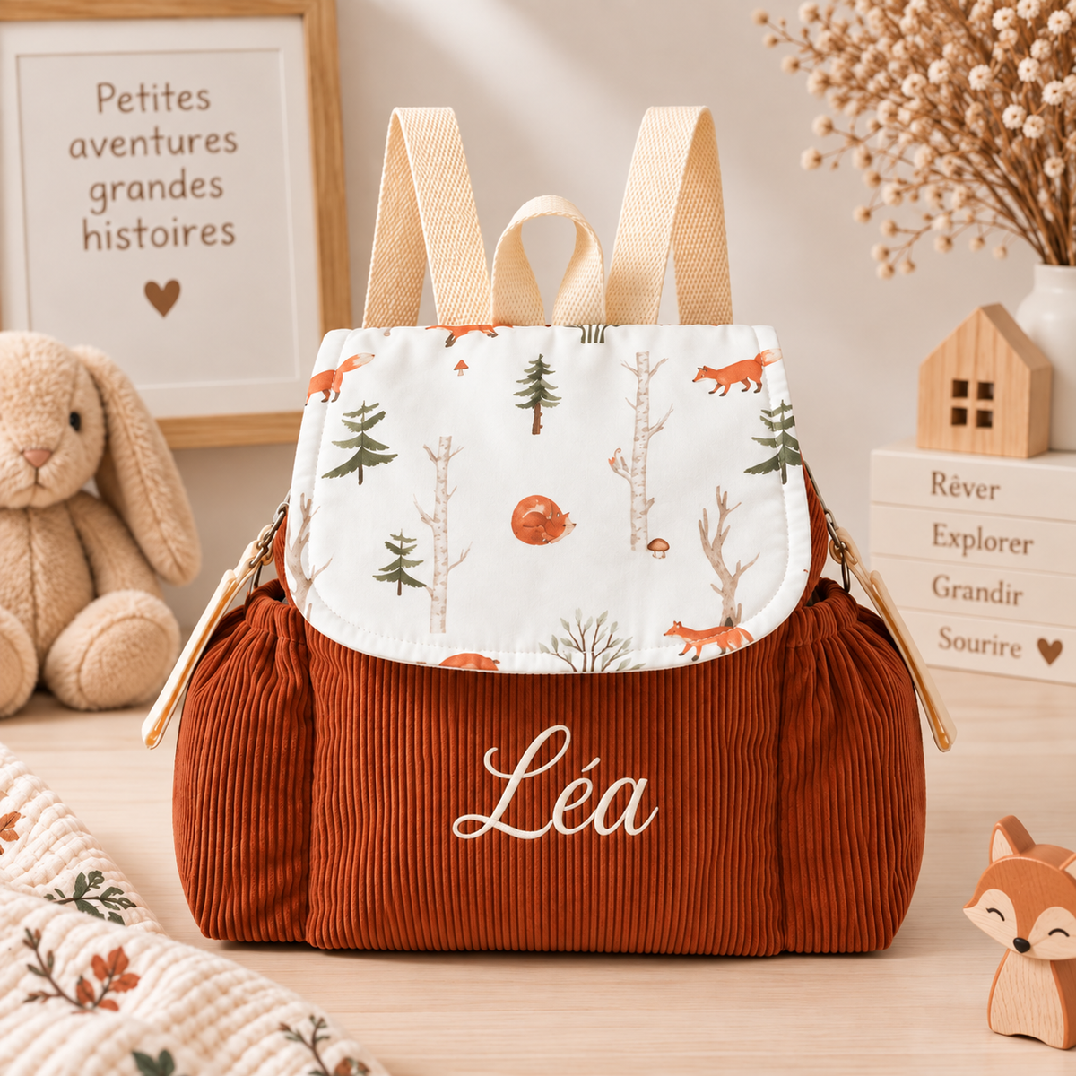 Sac à dos personnalisé en velours