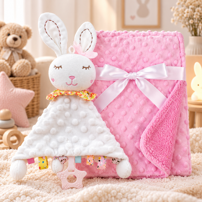 Couverture bébé personnalisée – Doudou offert 🎁