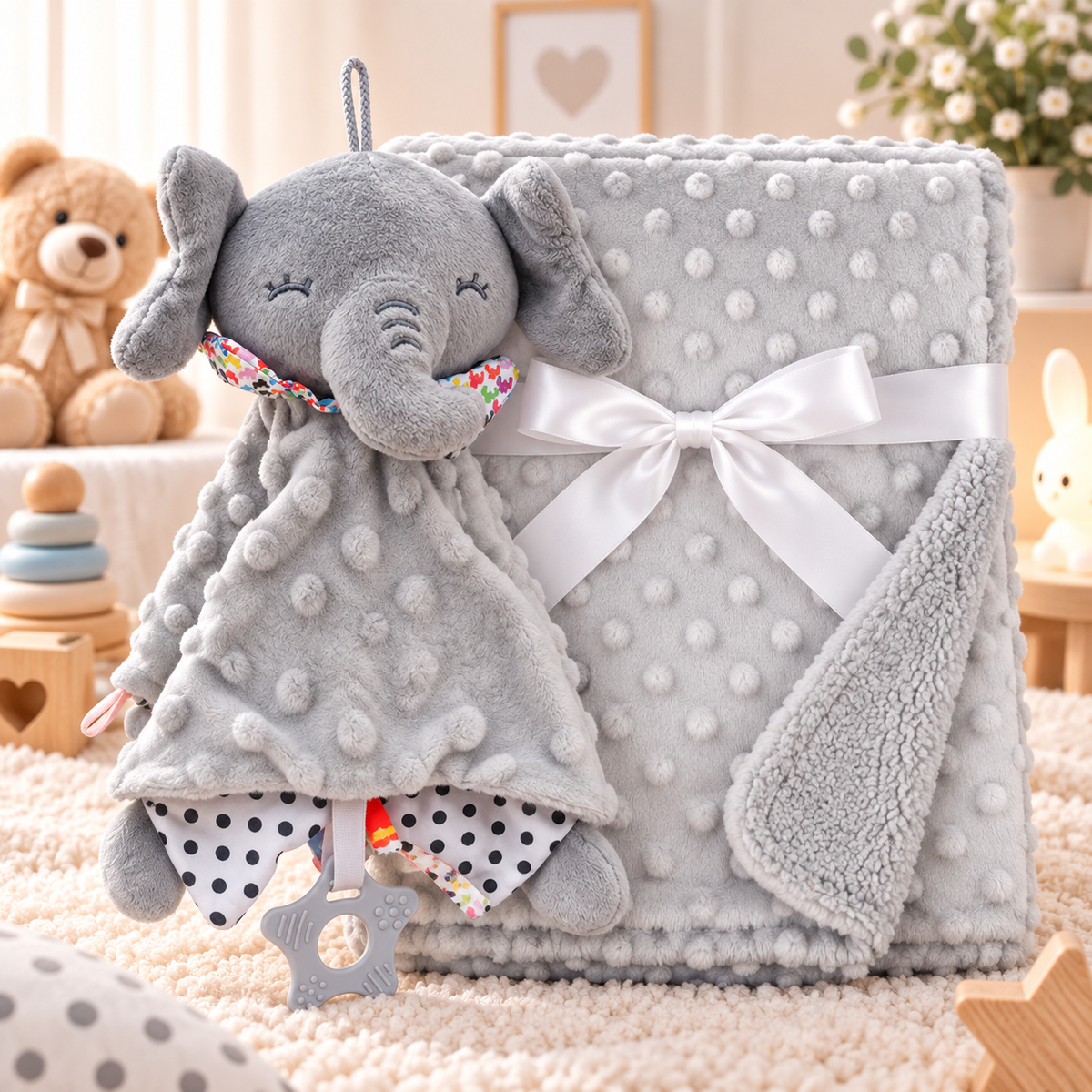 Couverture bébé personnalisée – Doudou offert 🎁