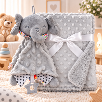 Couverture bébé personnalisée – Doudou offert 🎁