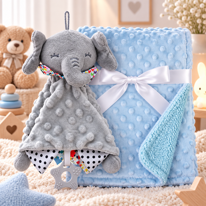 Couverture bébé personnalisée – Doudou offert 🎁