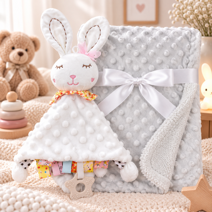 Couverture bébé personnalisée – Doudou offert 🎁