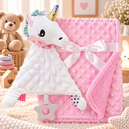 Couverture bébé personnalisée – Doudou offert 🎁