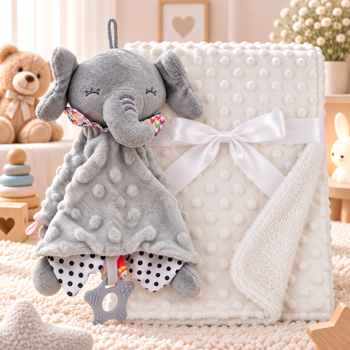 Couverture bébé personnalisée – Doudou offert 🎁