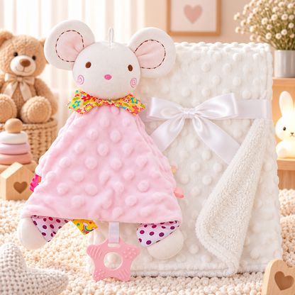 Couverture bébé personnalisée – Doudou offert 🎁