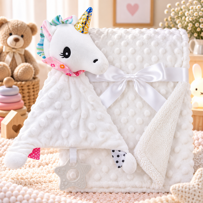 Couverture bébé personnalisée – Doudou offert 🎁