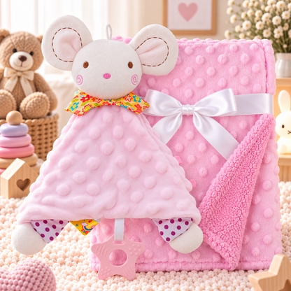 Couverture bébé personnalisée – Doudou offert 🎁